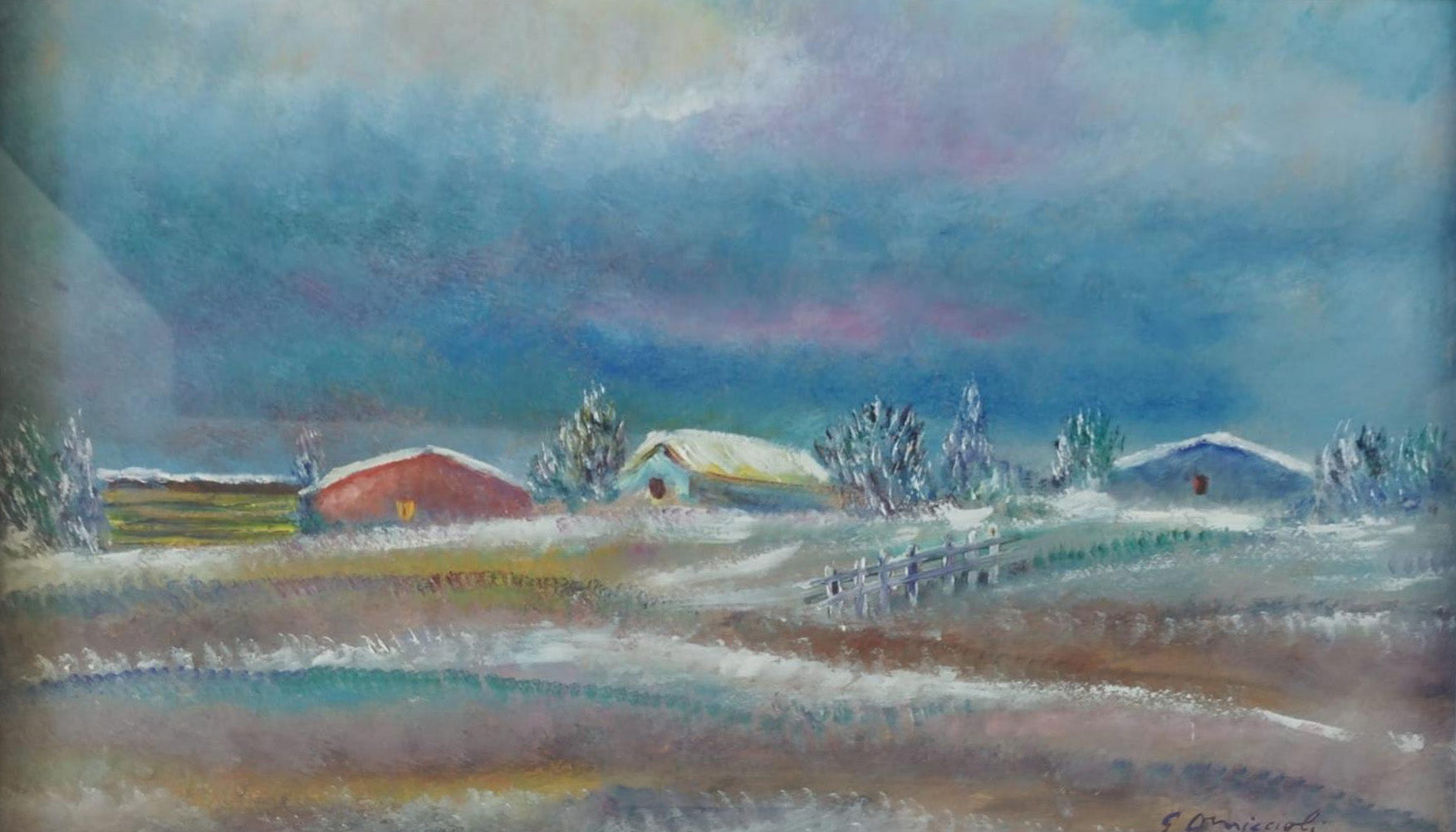 Giovanni Omiccioli - Huts in the Snow
