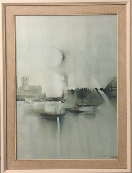 Attributable to Giovanni Sangalli - Lagoon background