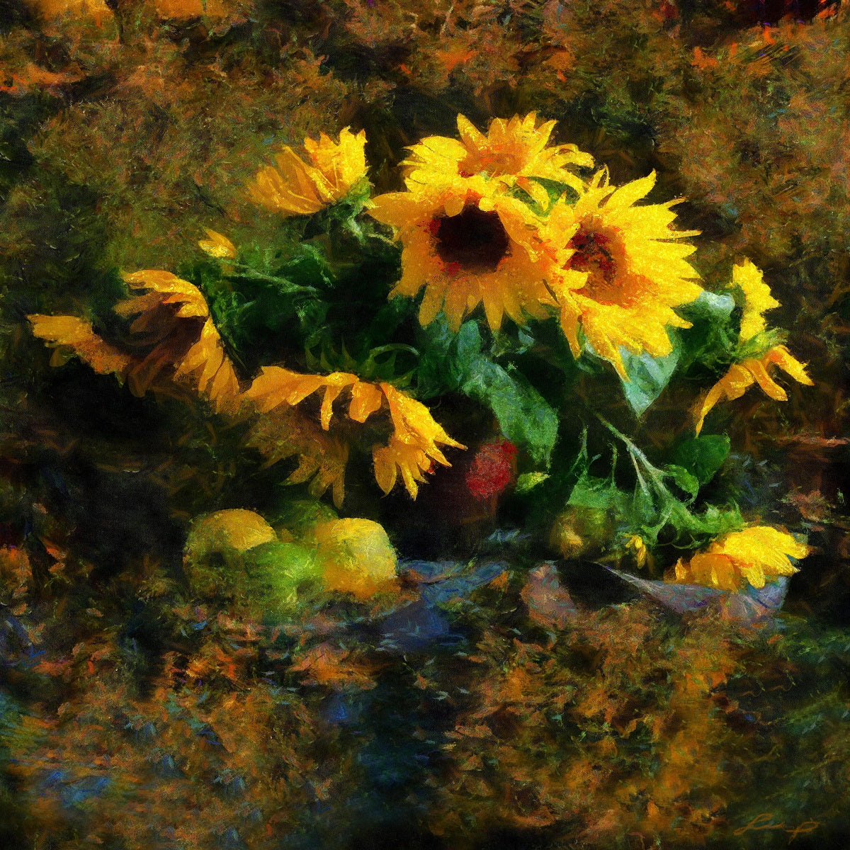 Andrea Shevchuk - Girasoli con mele