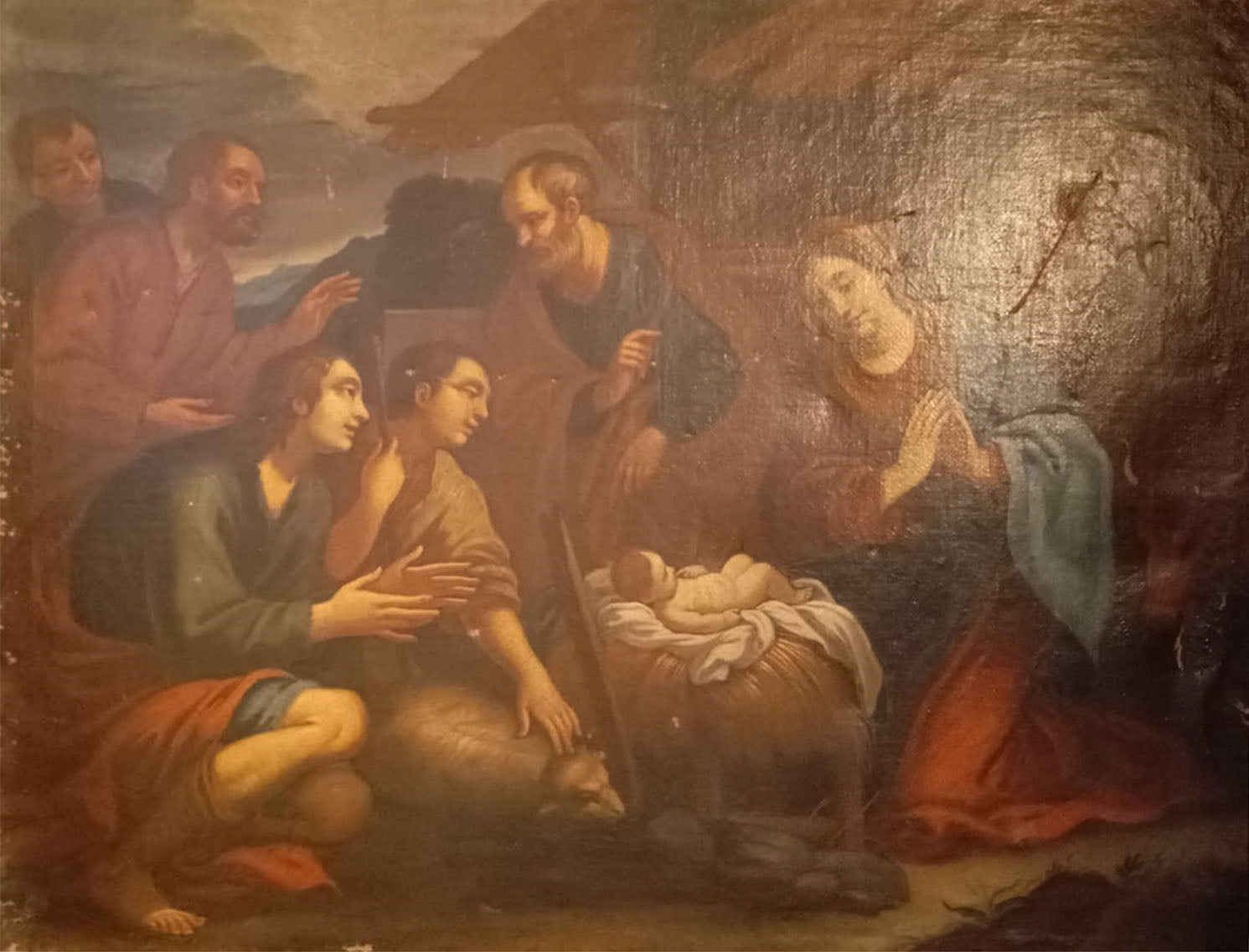 Enea Talpino called Salmeggia (attributed to) - Adoration of the Child Jesus