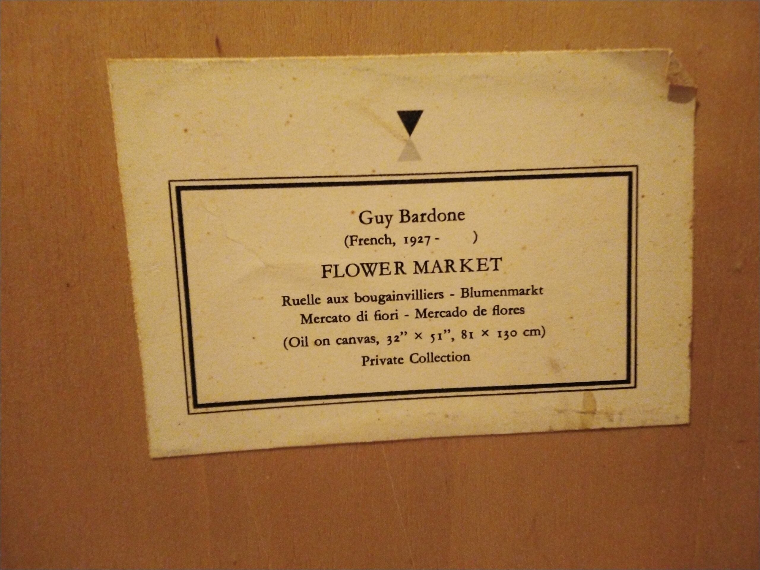 Guy Bardone - Mercato dei Fiori