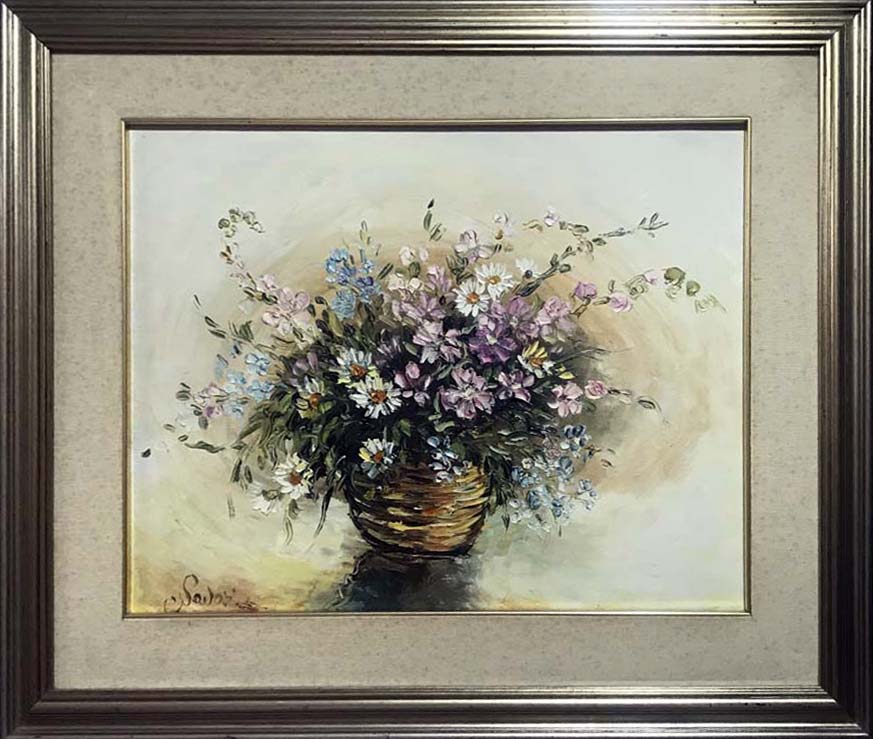 Adele Navarino - Cesta con flores
