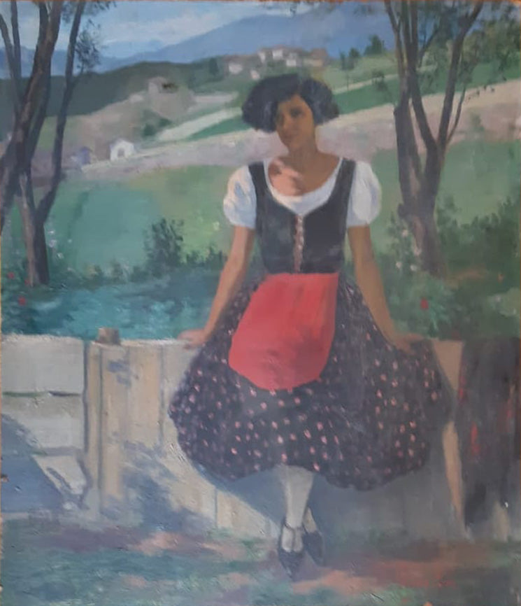 Anonymous - Seated woman in traditional costume