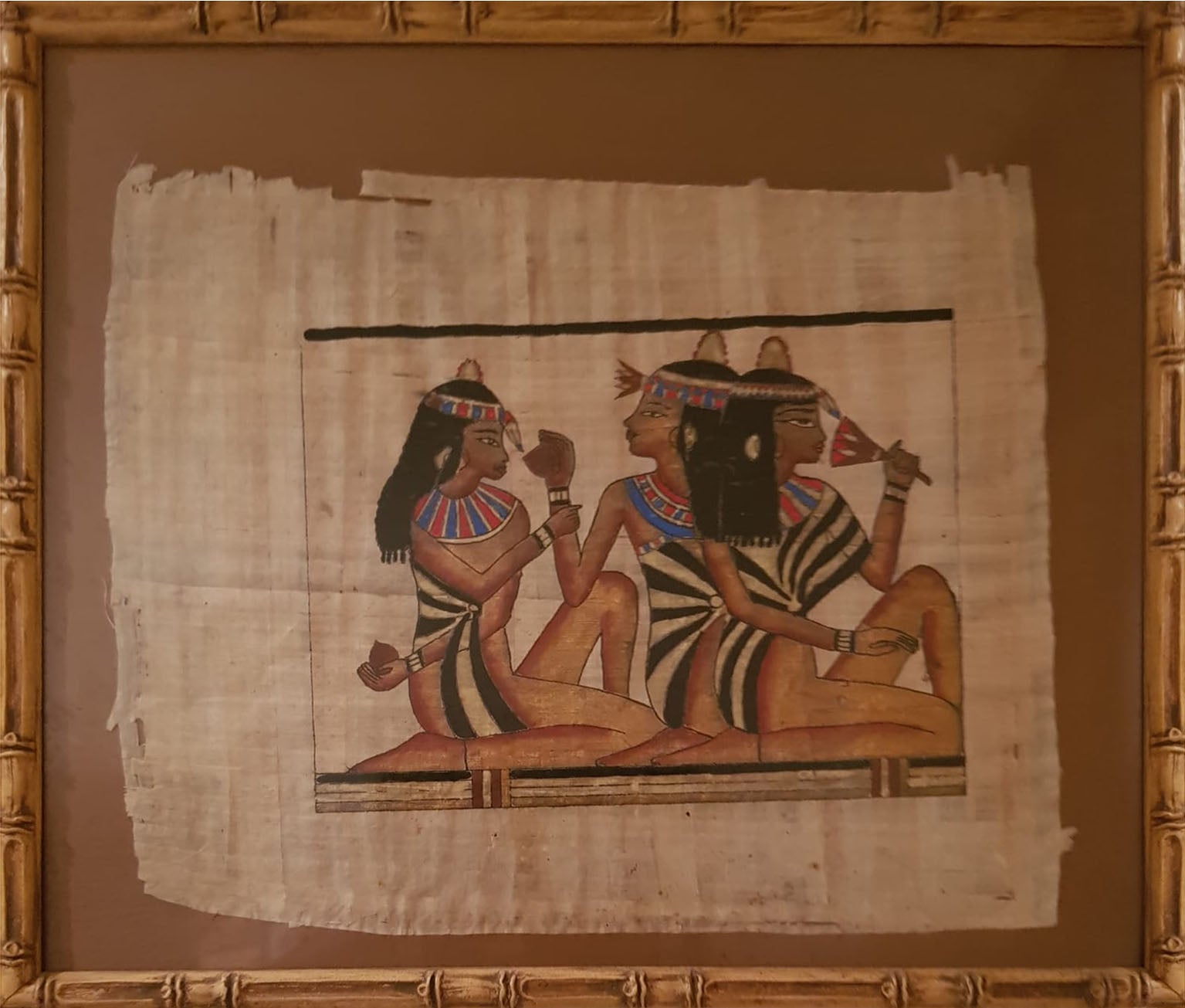 Egyptian Papyrus - Three Women at Rest