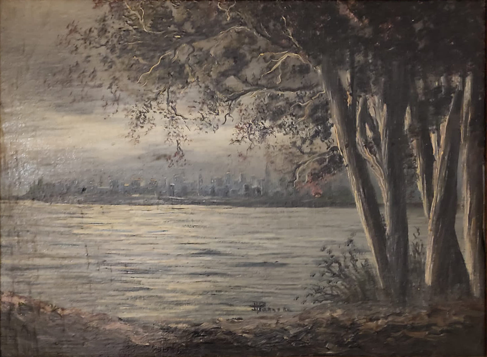 Agostino Pannone - Lago con árboles