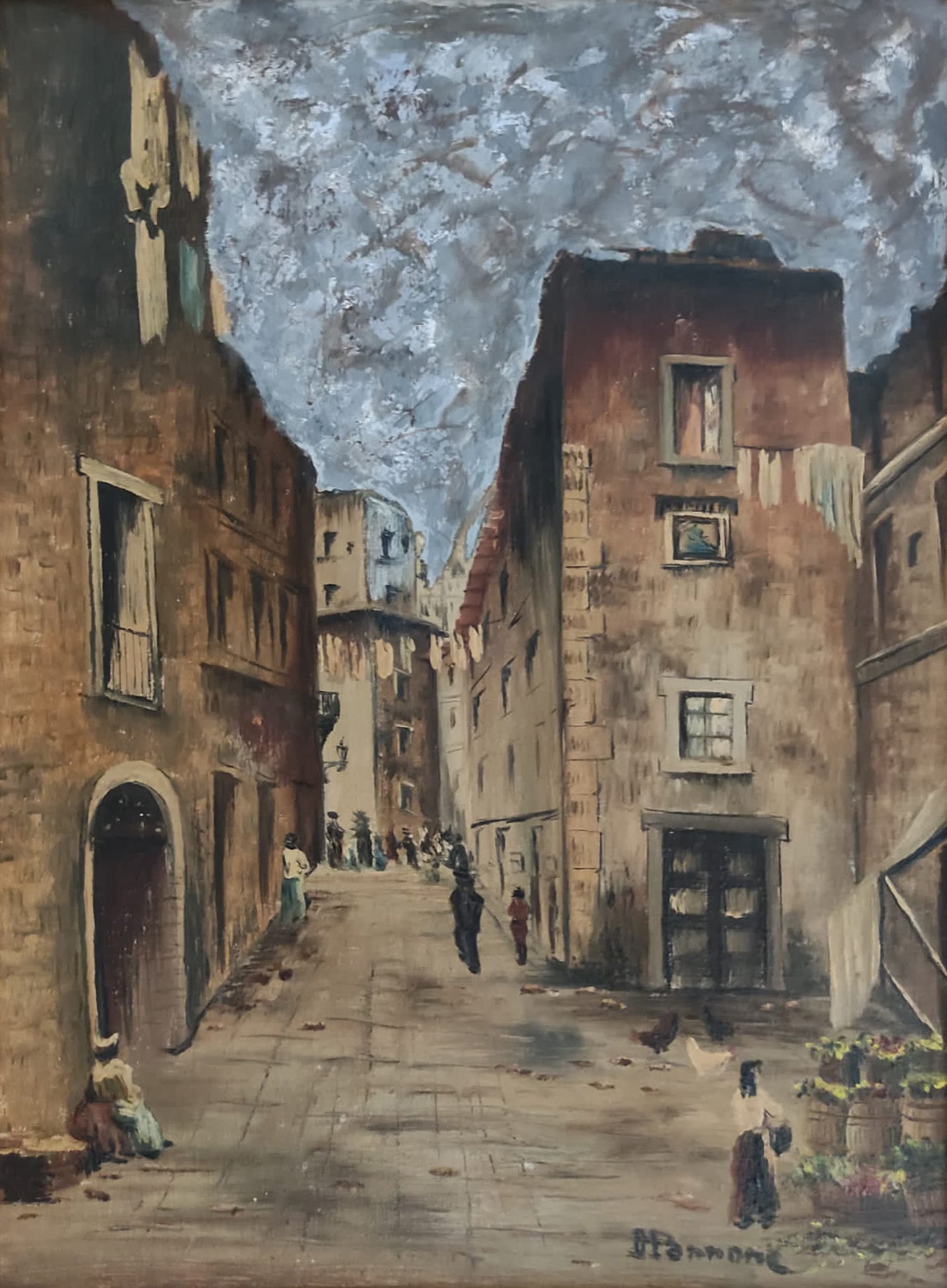 Agostino Pannone - Vistazo a un pueblo antiguo