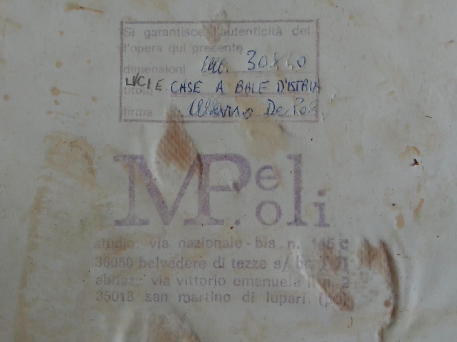 Mario De Poli - Luci e case a Bale d'Istria