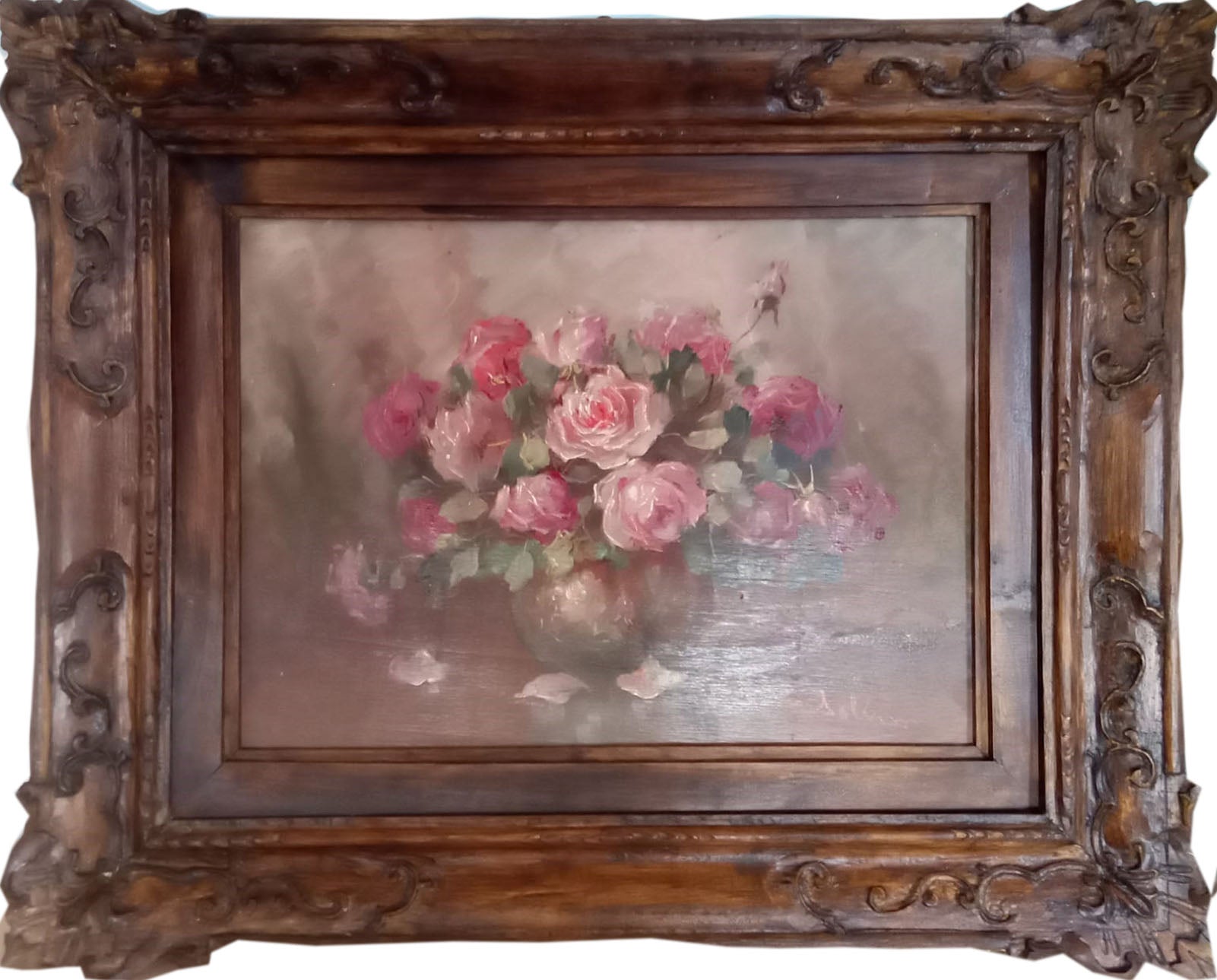Giovanni Salvini - Vase of Roses