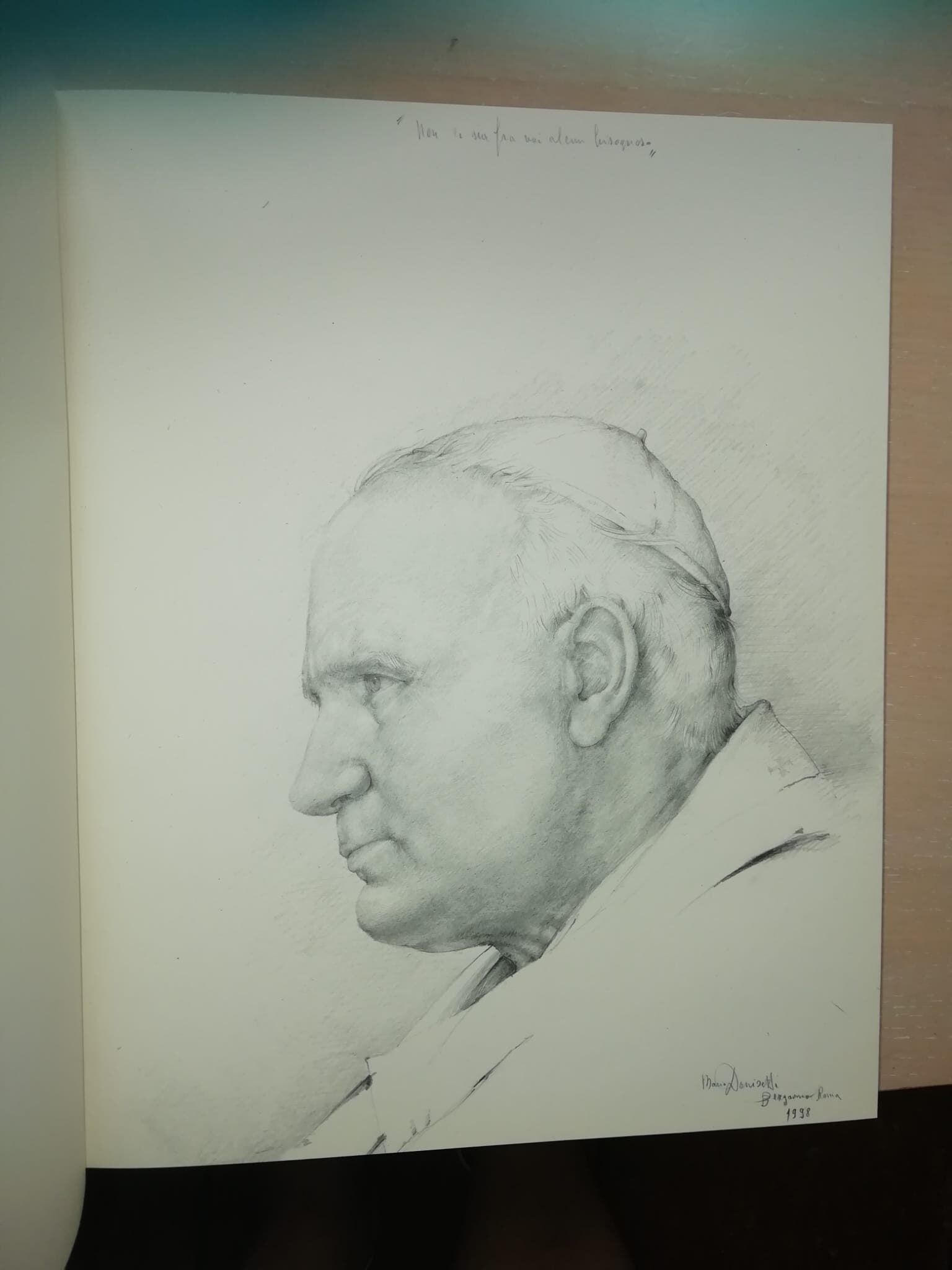 Affresco di Elvio Marchionni e Volume "Fides et Ratio" di Fmr Art'è