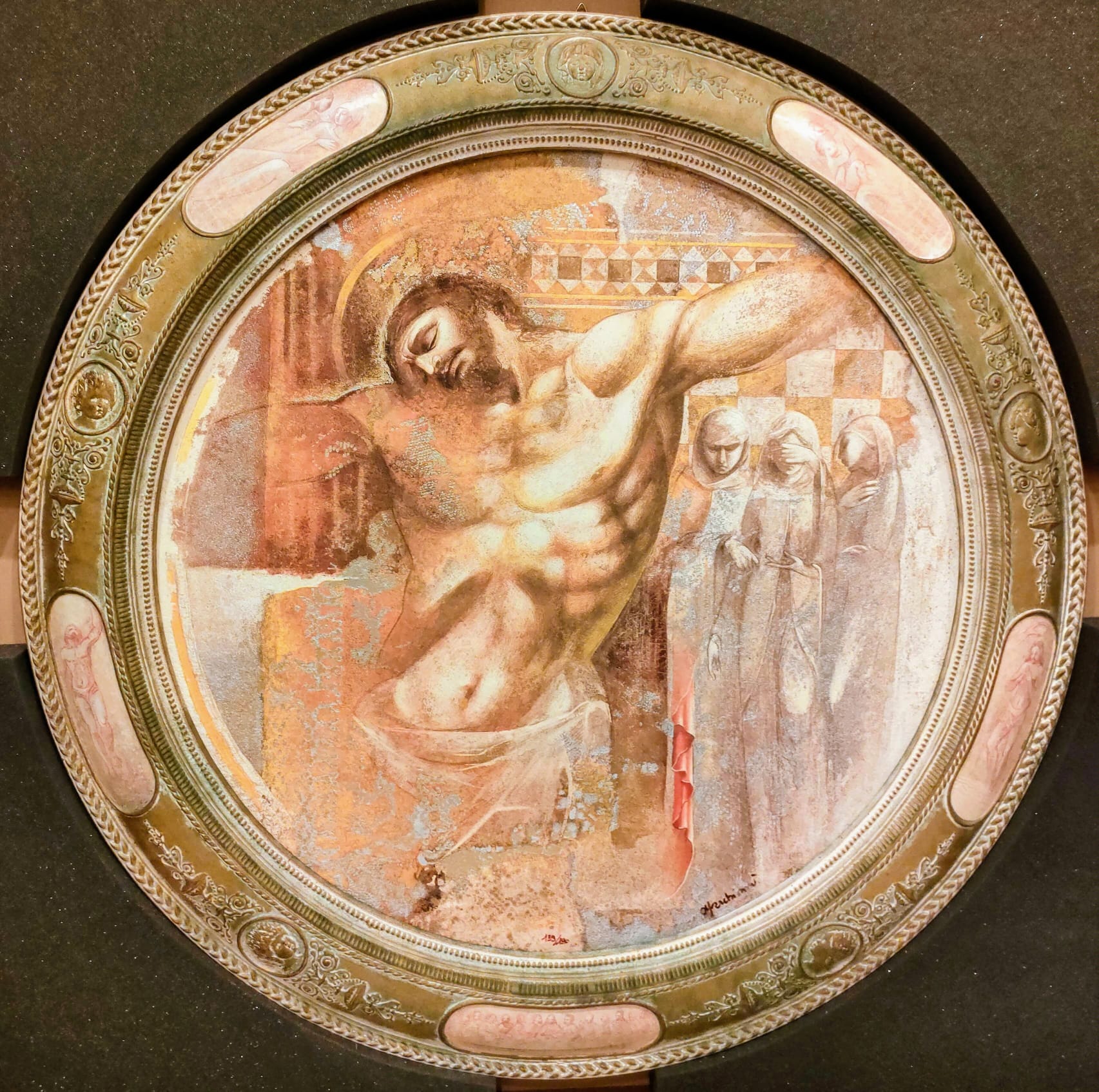 Affresco di Elvio Marchionni e Volume "Fides et Ratio" di Fmr Art'è