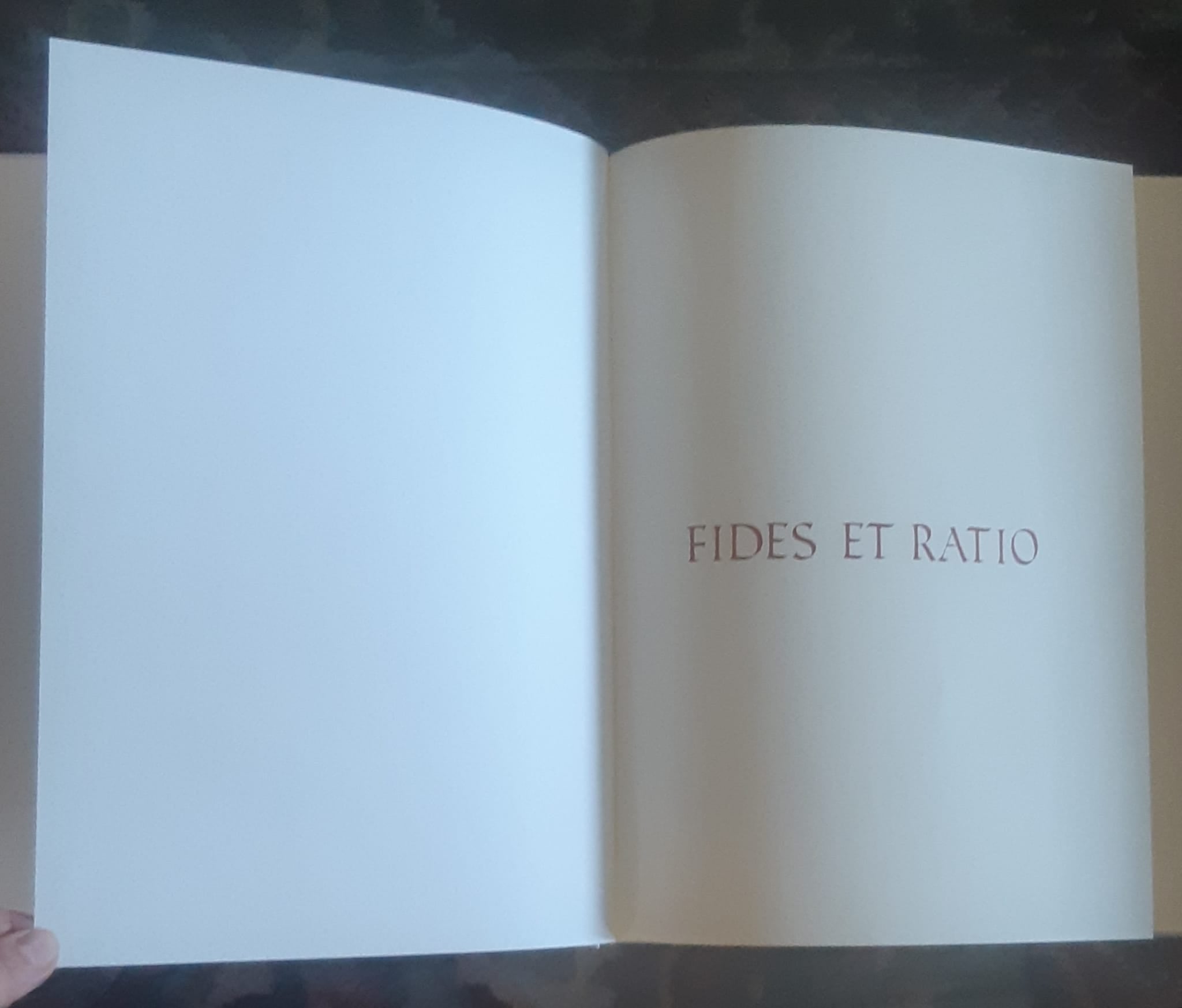 Affresco di Elvio Marchionni e Volume "Fides et Ratio" di Fmr Art'è