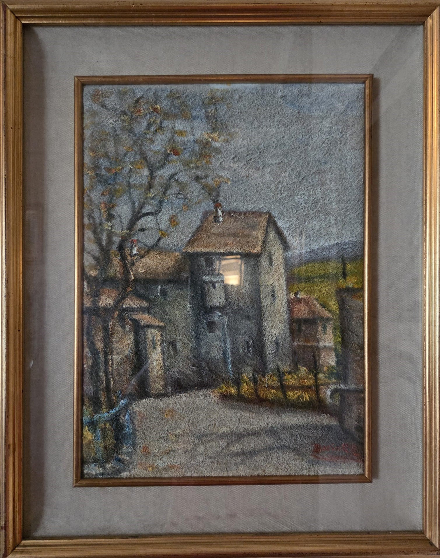 Rey - Sin título (paisaje con casas)