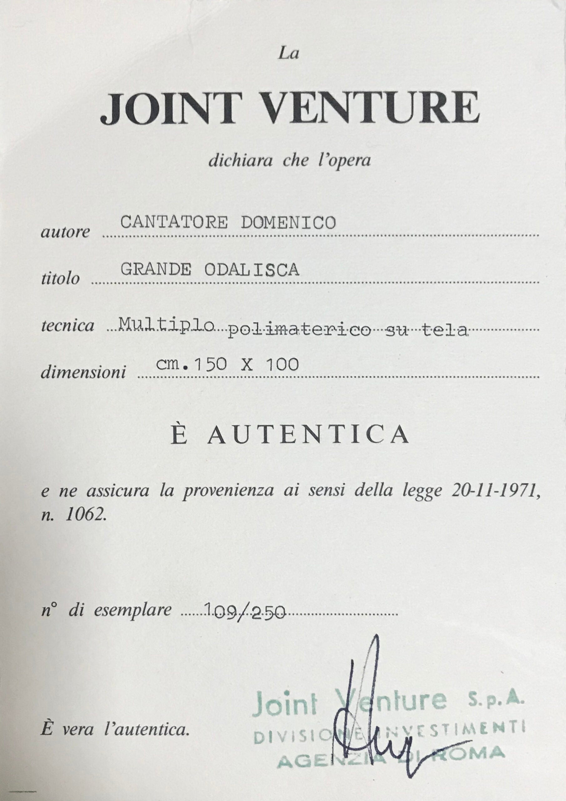 Domenico Cantatore - Grande odalisca