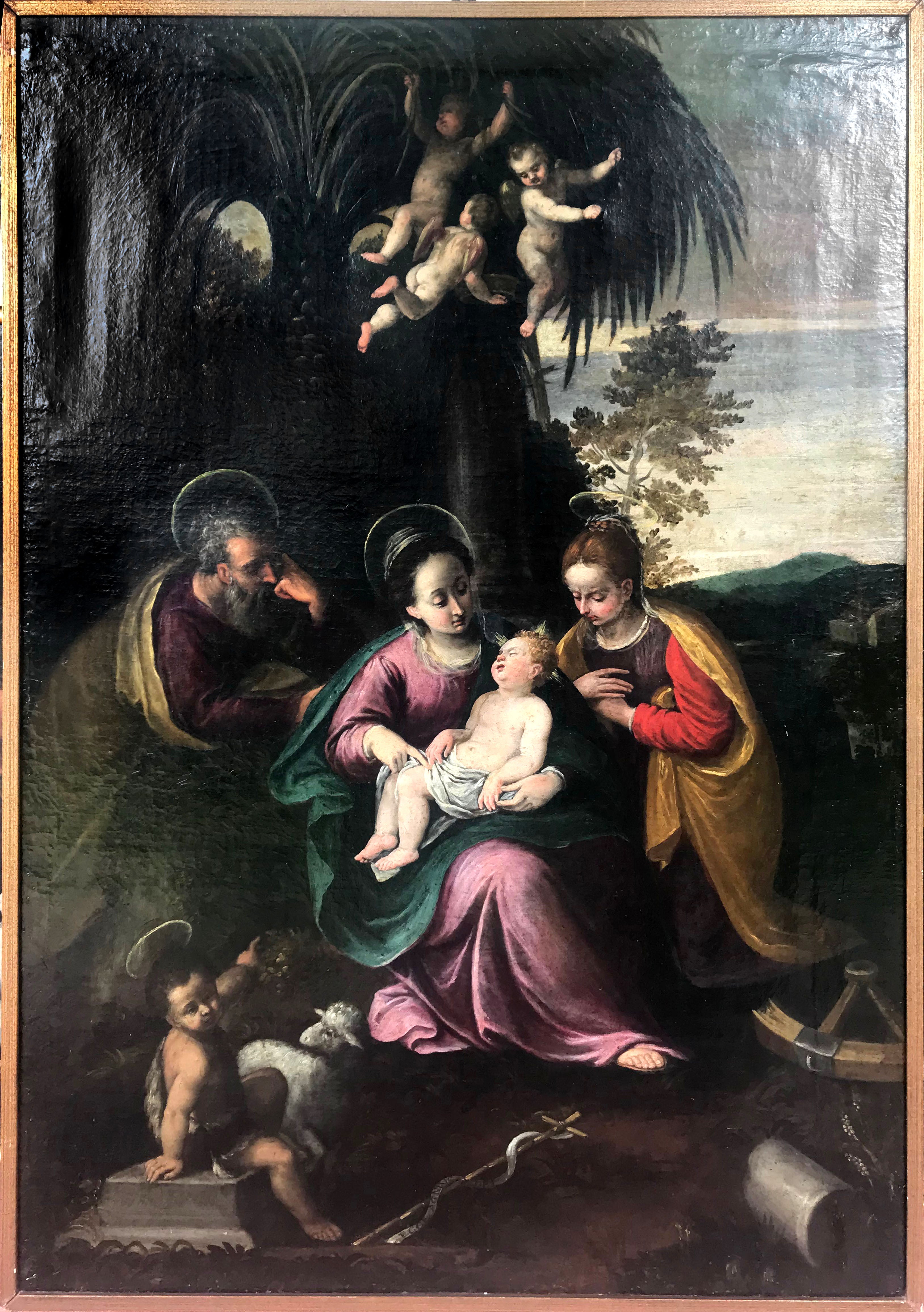 Atribuido a Ludovico Carracci - La huida de Santa Catalina de Egipto