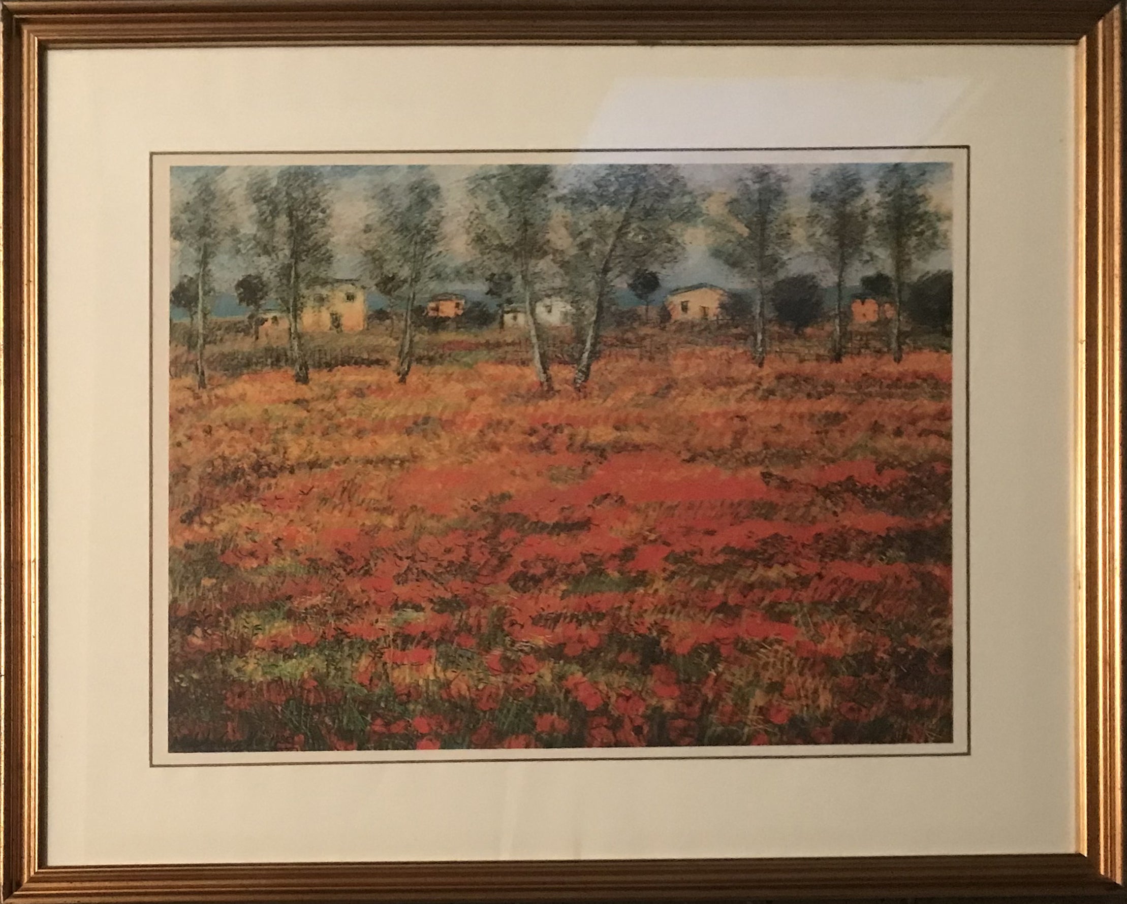 Michele Cascella - Campo de amapolas
