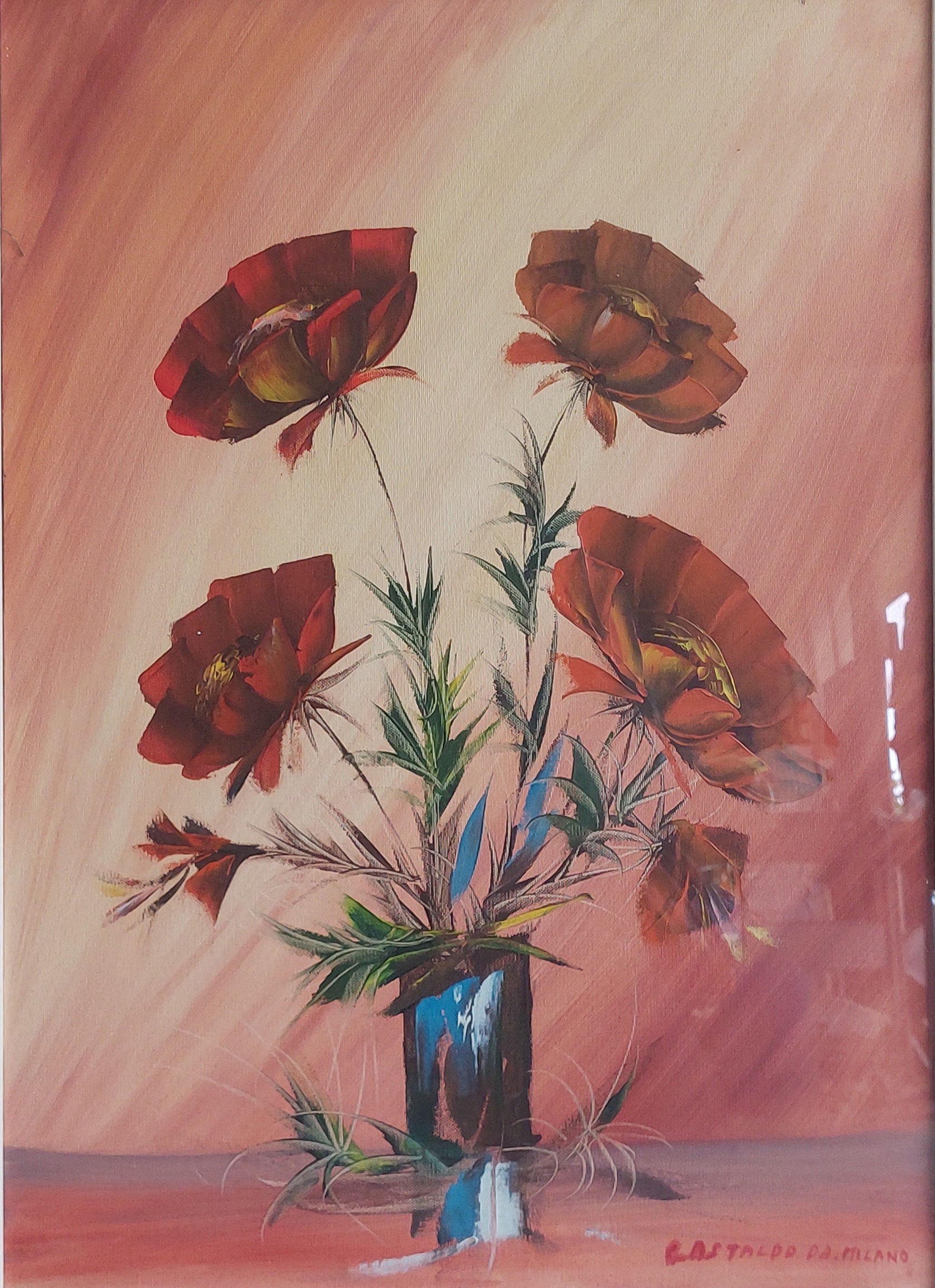 Castaldo da Milano - Fiori azzurri - Fiori rossi