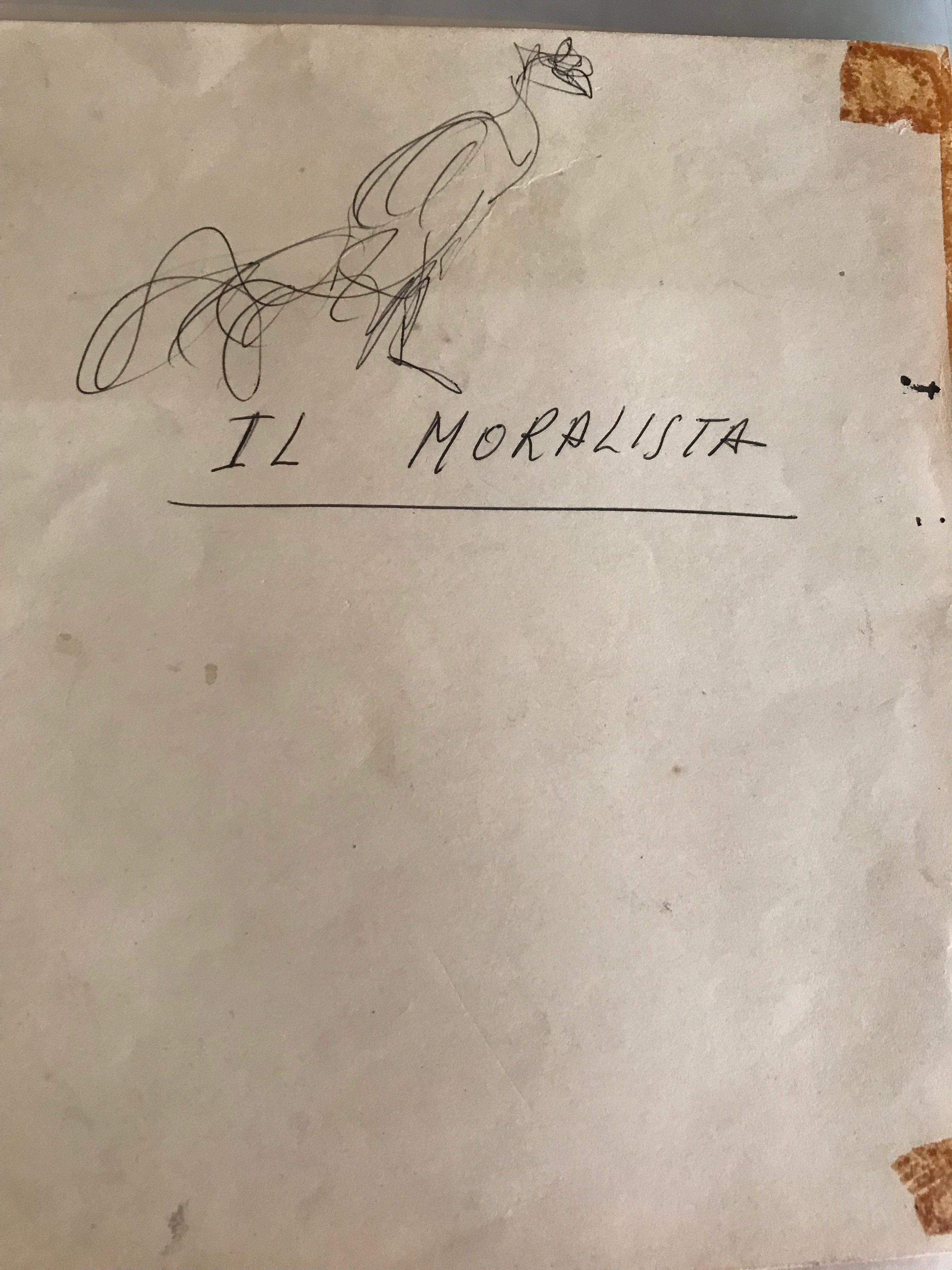 Domenico Purificato - Manuscript of the work The Moralist - Epigrams