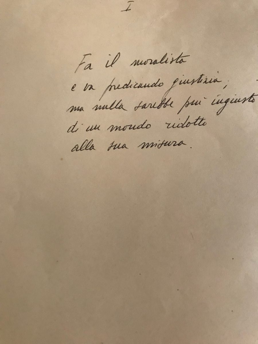 Domenico Purificato - Manuscript of the work The Moralist - Epigrams