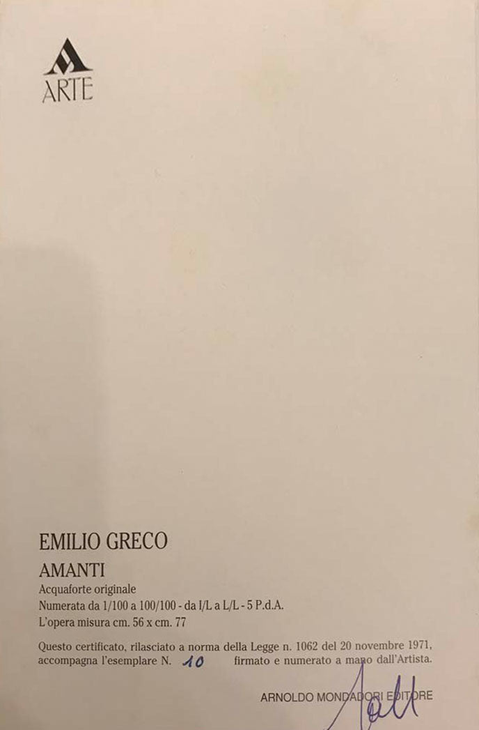 Emilio Greco - Amanti