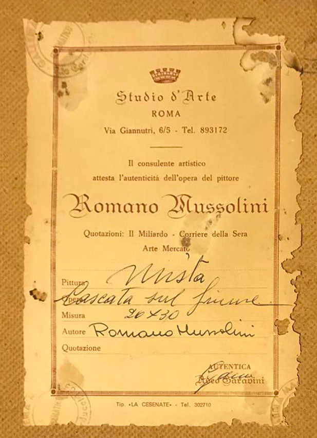 Romano Mussolini - Cascata sul fiume