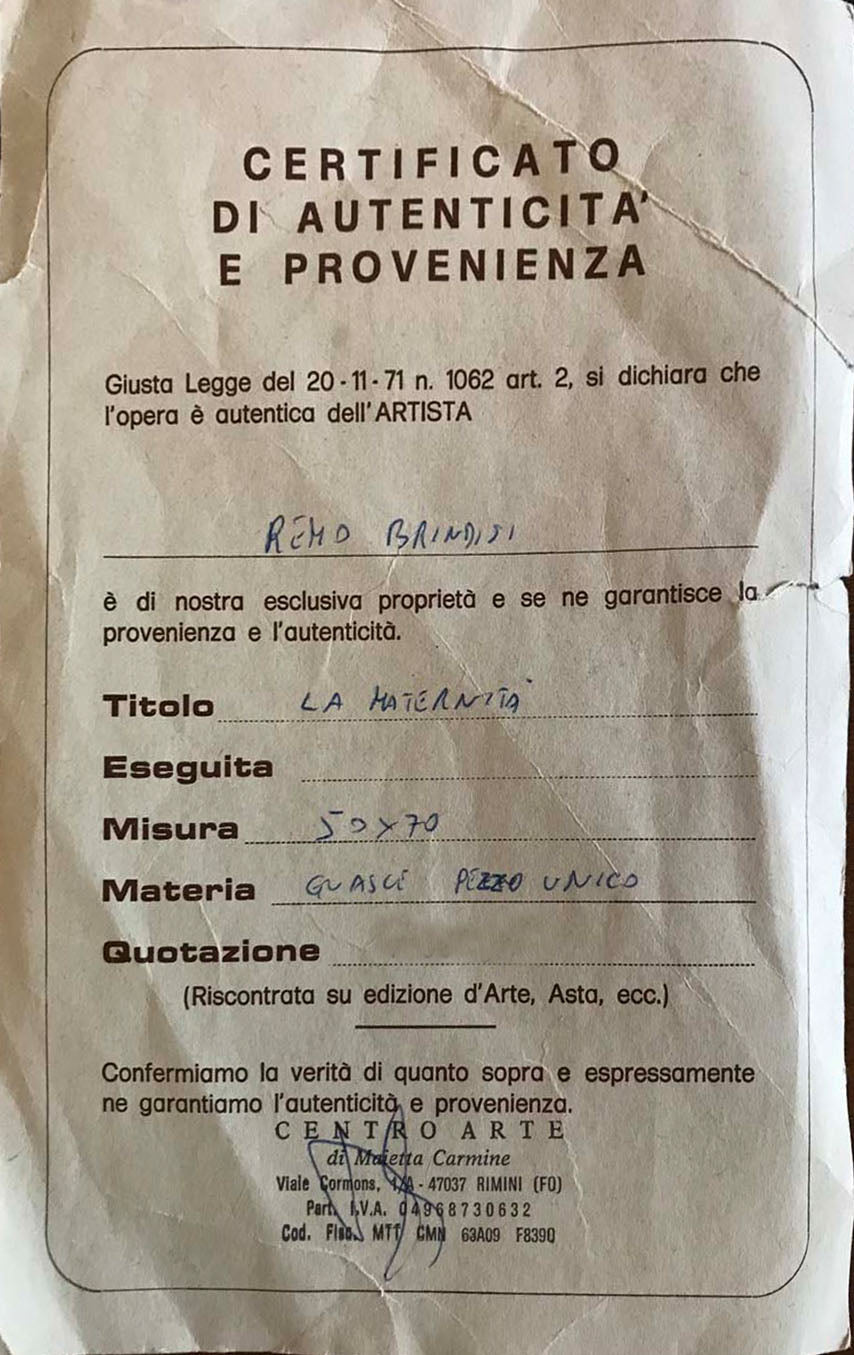Remo Brindisi - Maternidad