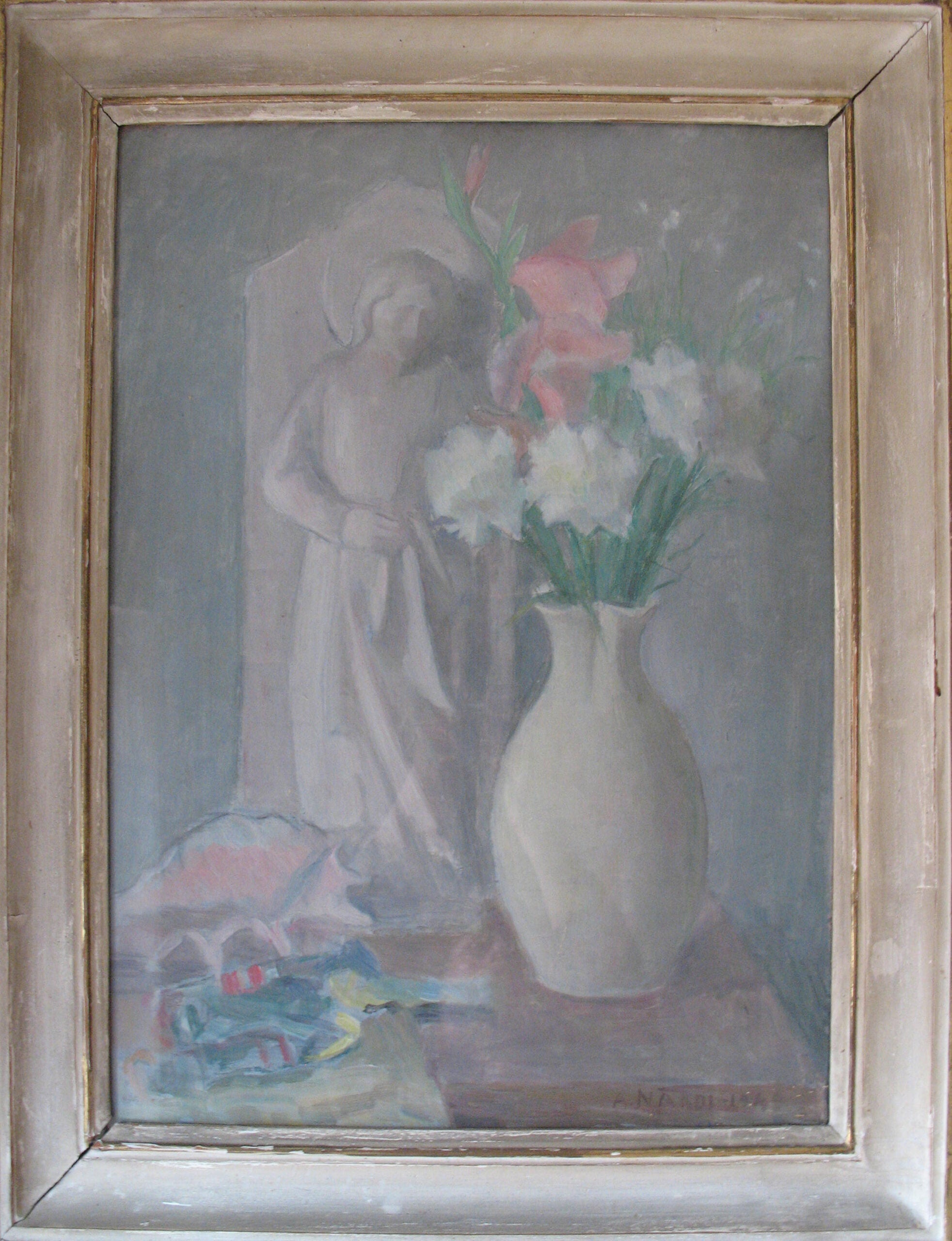 Antonio Nardi - Still Life with Flowers and Sculpture