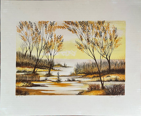 Orfeo Vitali - Paisaje del lago