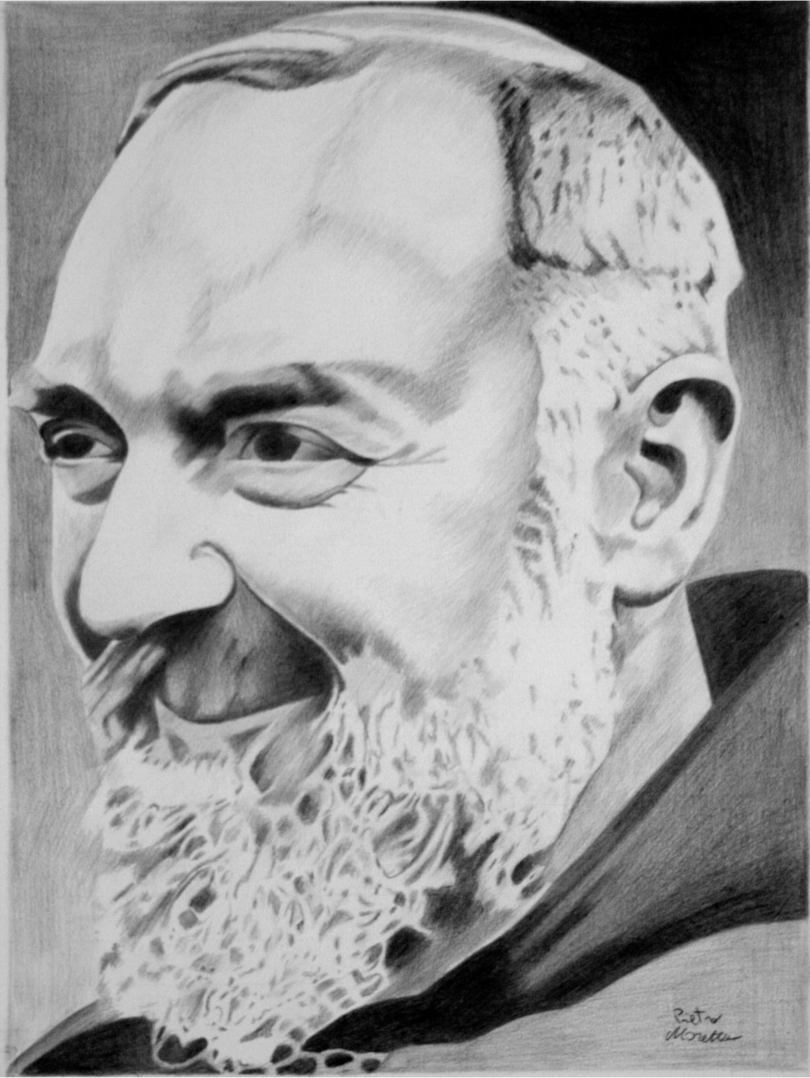 Pietro Moretta - Drawing of Padre Pio
