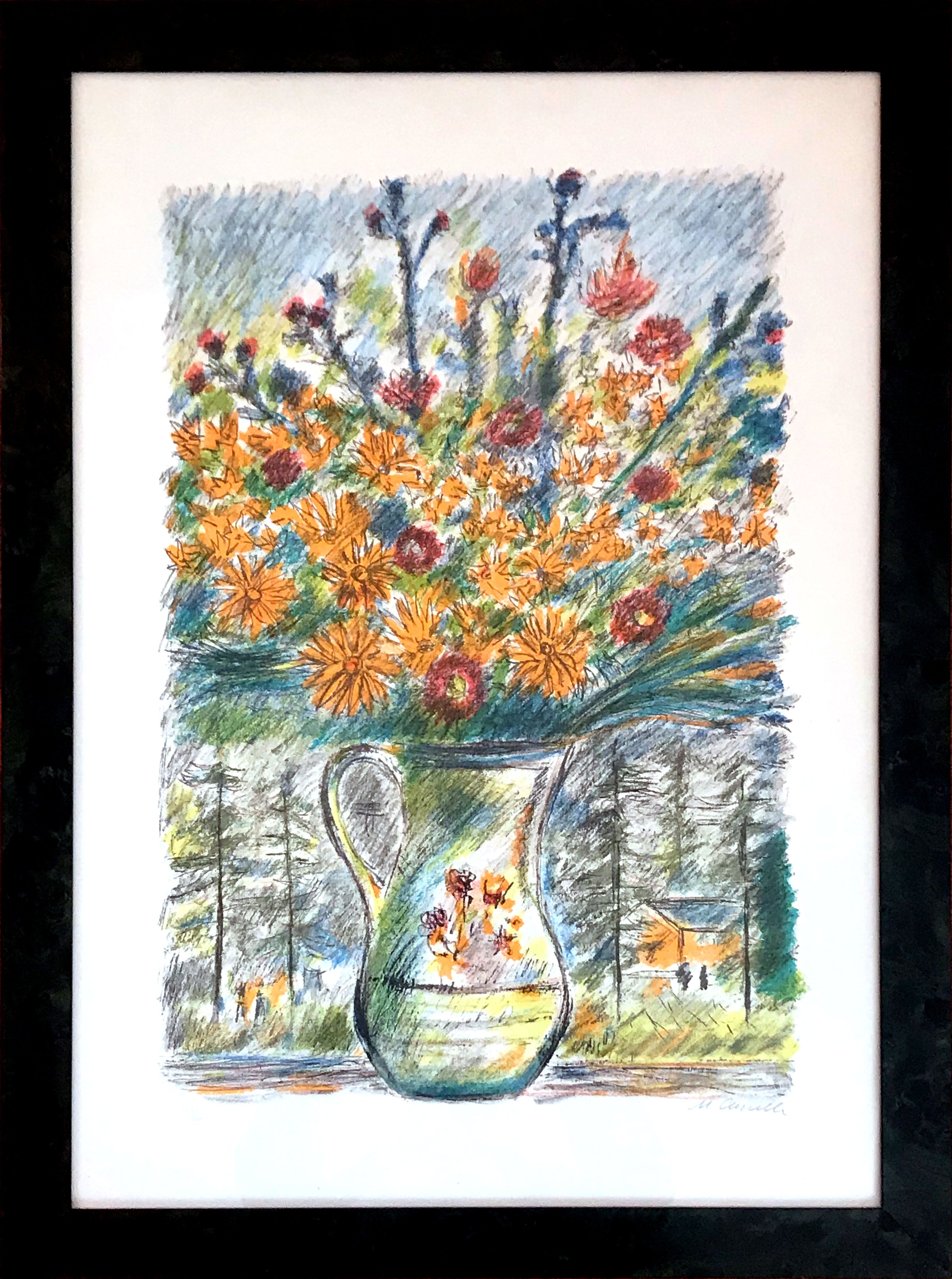 Michele Cascella - Jarrón de flores