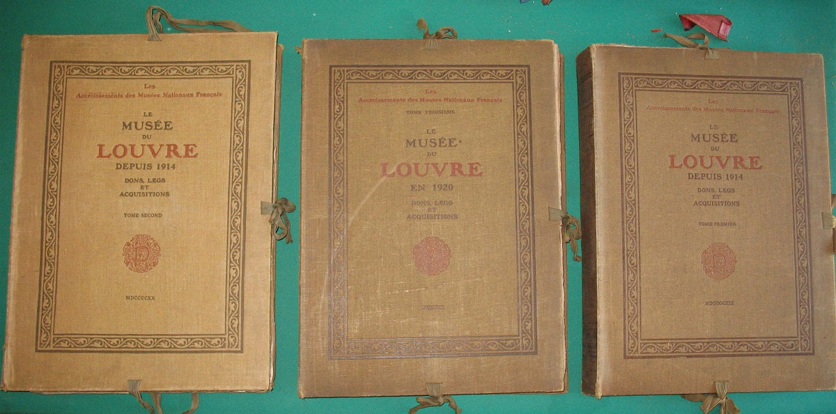 Louvre - Lote de 3 volúmenes con grabados antiguos