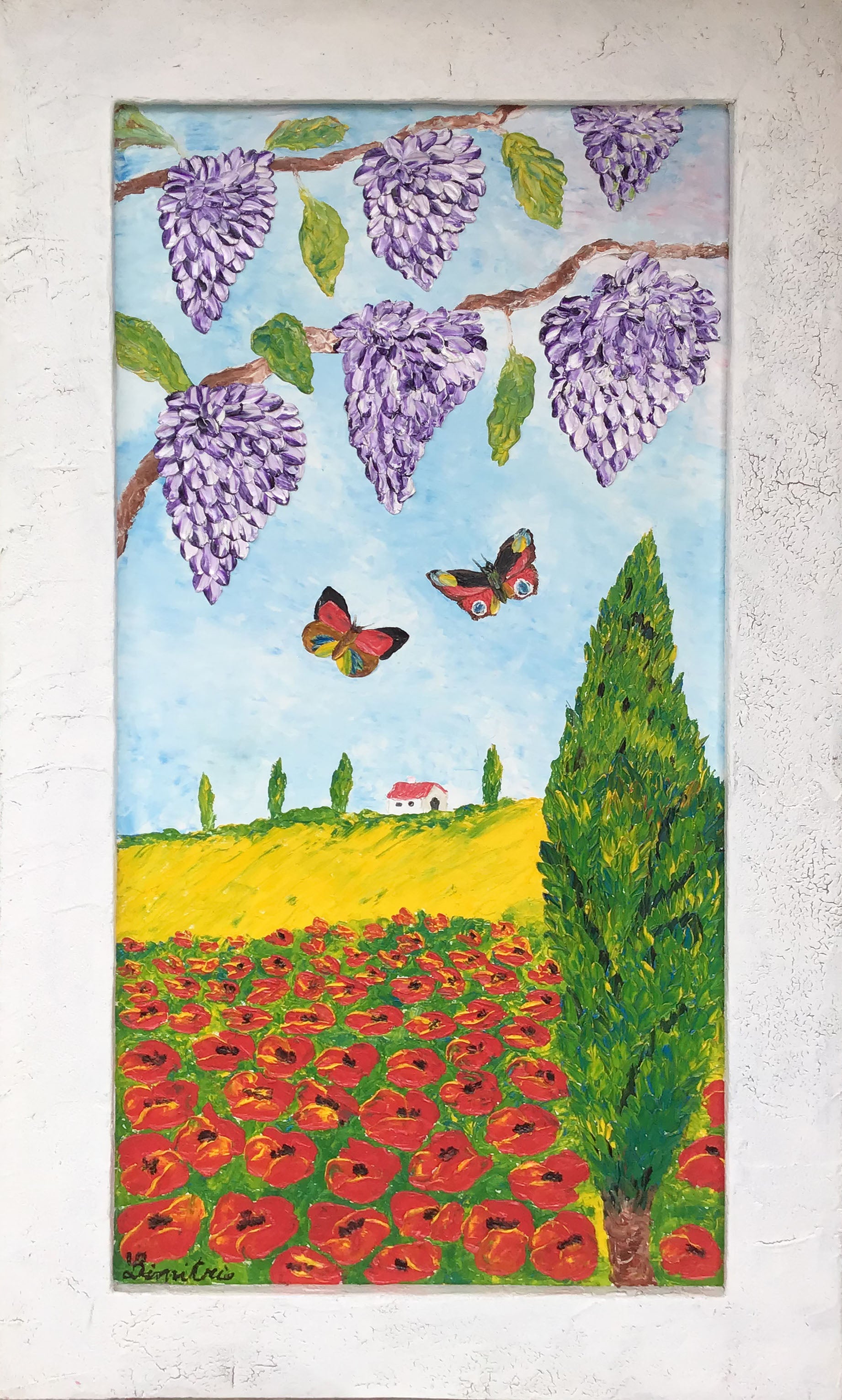 Luigi Dimitrio - Tuscan Countryside with Wisteria