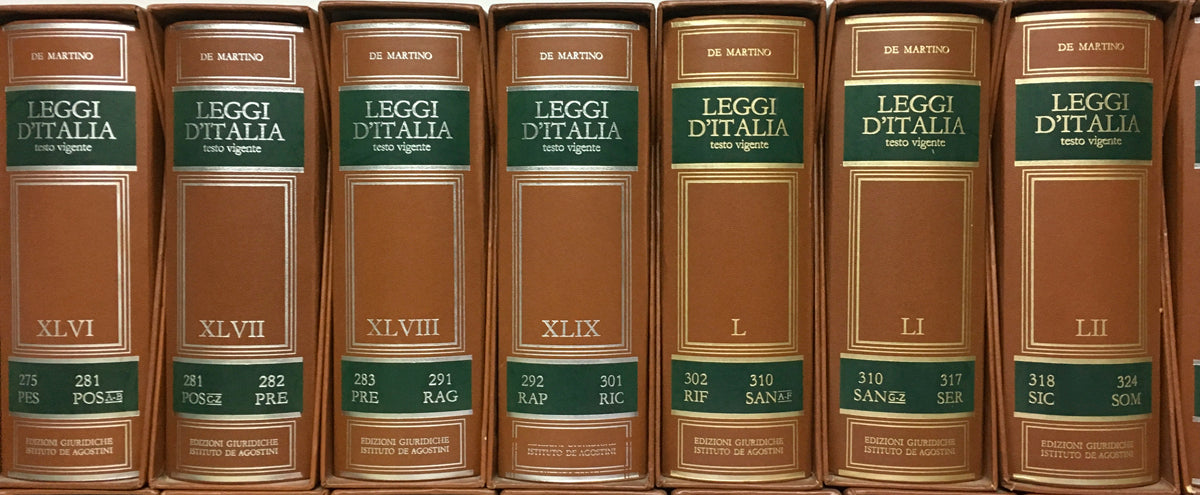 Leyes italianas Texto actual - De Martino