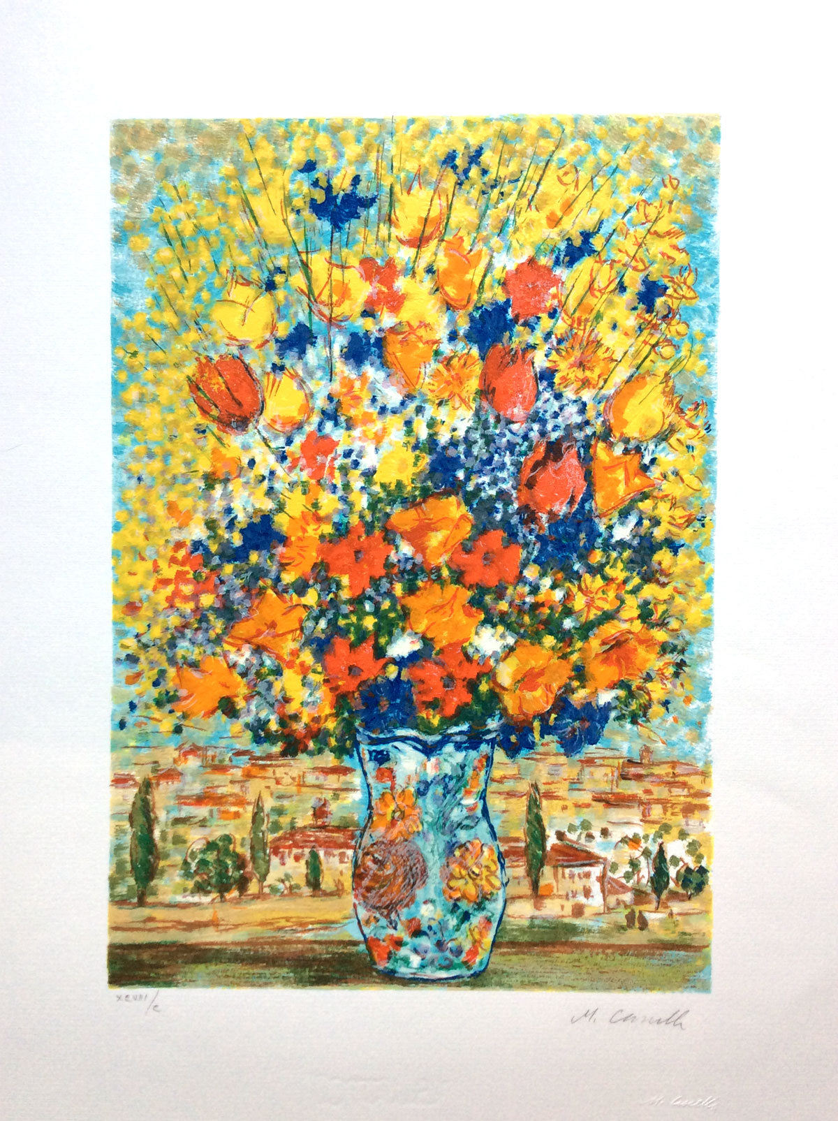 Michele Cascella - Jarrón de flores