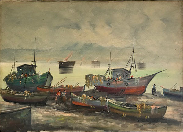 S. Castellani - Barcos en tierra firme