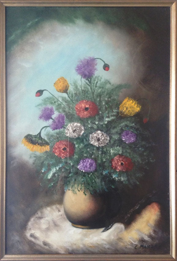 C. Manzo - Jarrón de flores