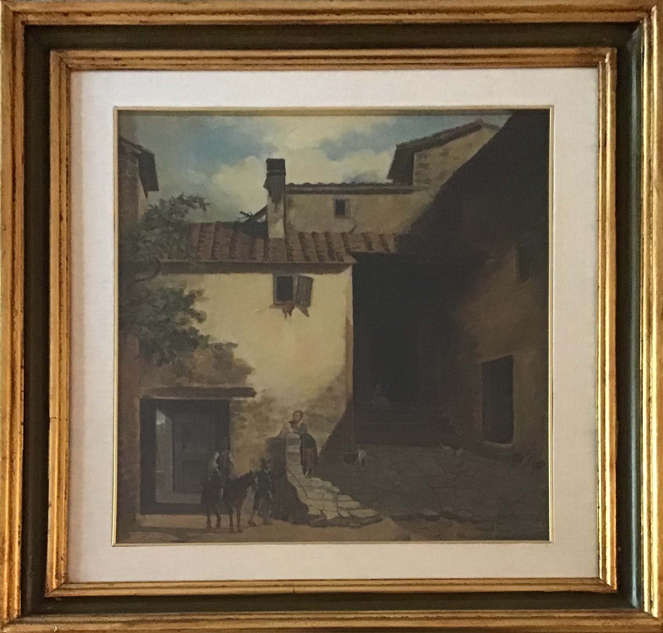 Giovanni Faini - Courtyard of a rustic house