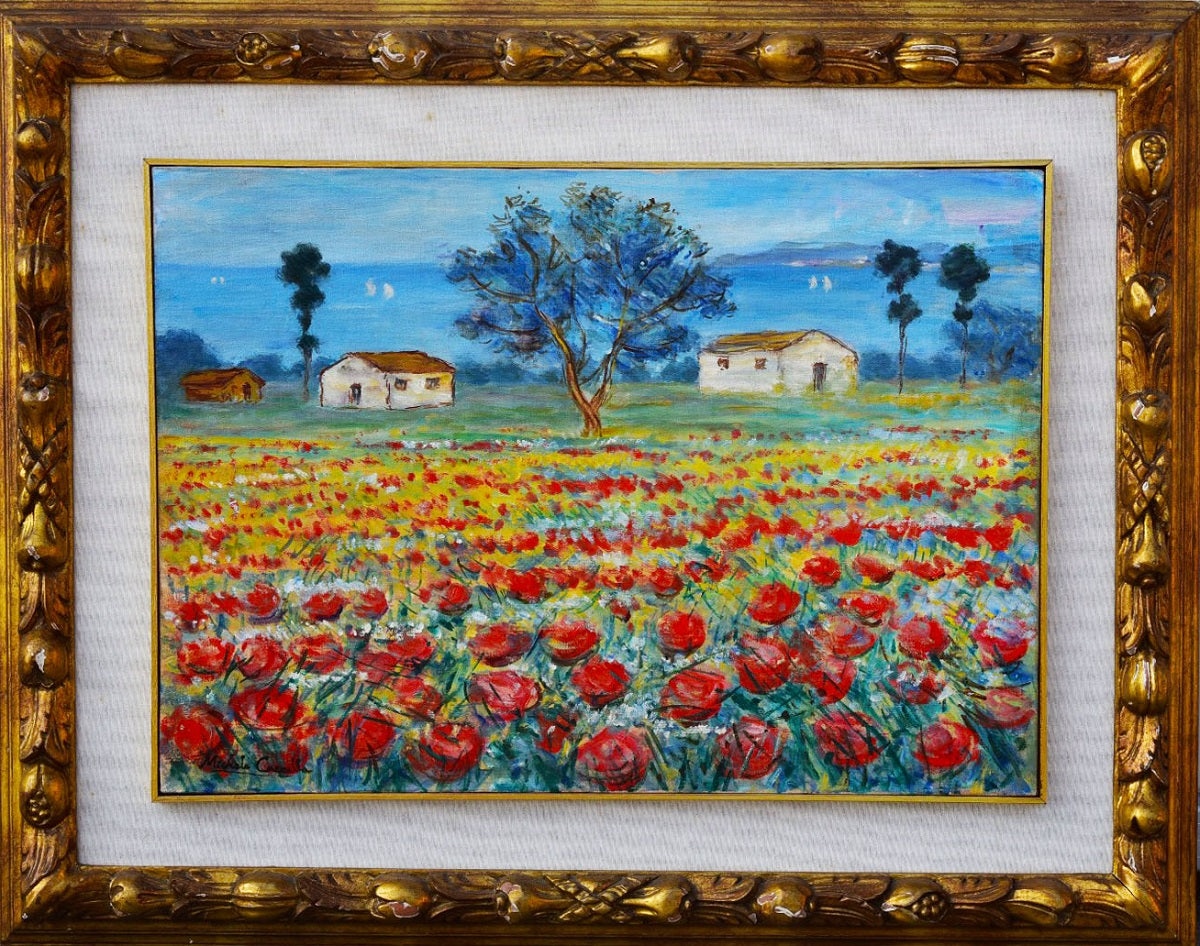 Michele Cascella - Campo di papaveri