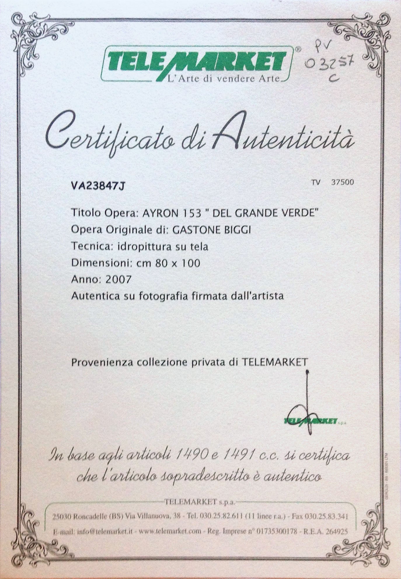 Gastone Biggi - Ayron 53 "El Gran Verde"