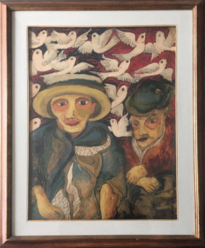 Beppe Serafini - Madre e hijo entre los pájaros