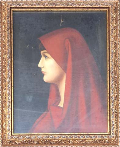 Grafica d'arte con ritratto di Fabiola da Jean-Jacques Henner