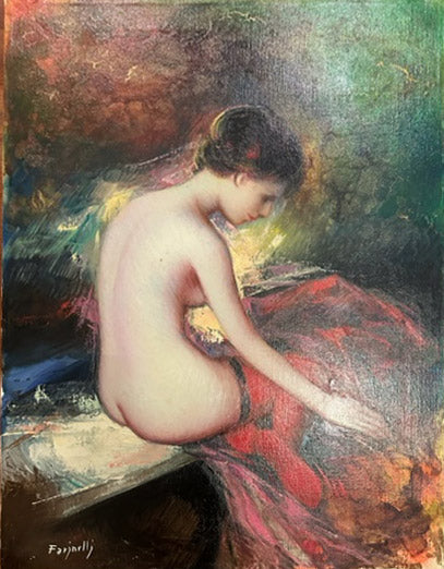 Ezio Farinelli - Nudo con calze rosse