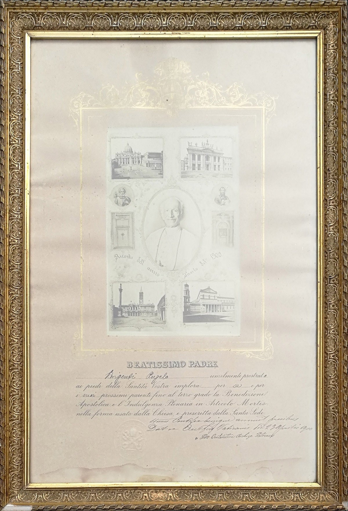 Documento Papale di Papa Pio X