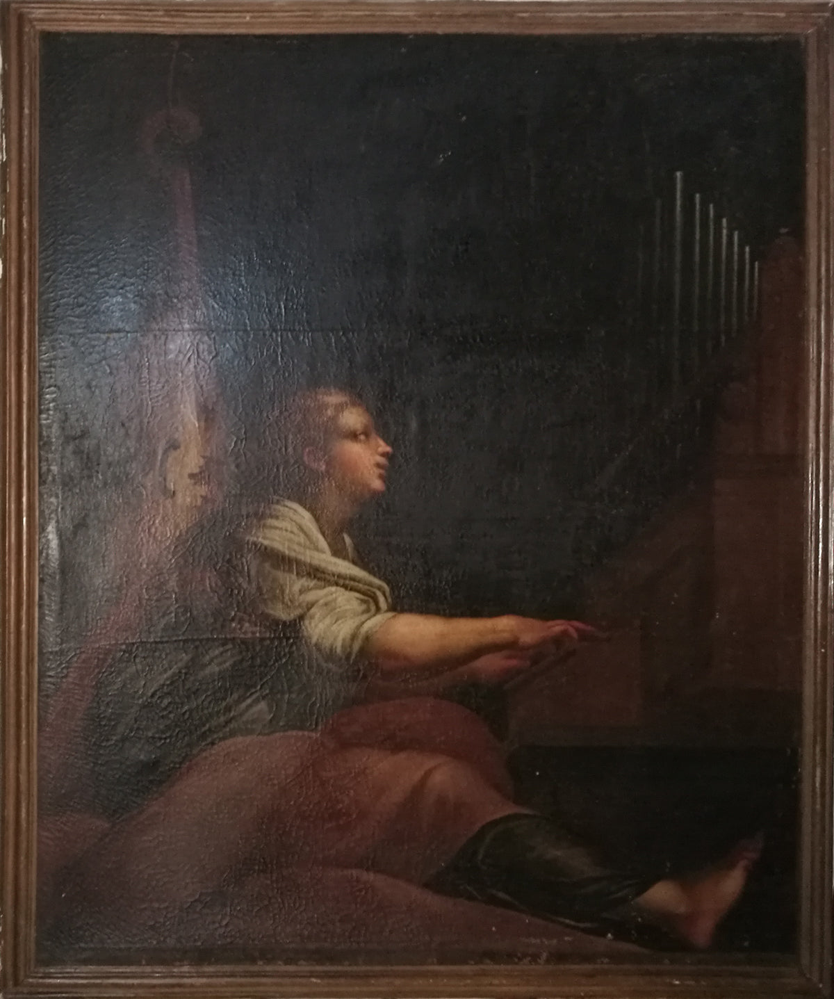 Roman School - Santa Cecilia at the Organ