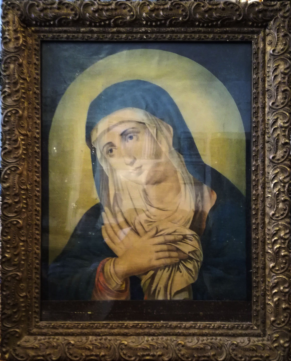 Grabado antiguo - Madonna