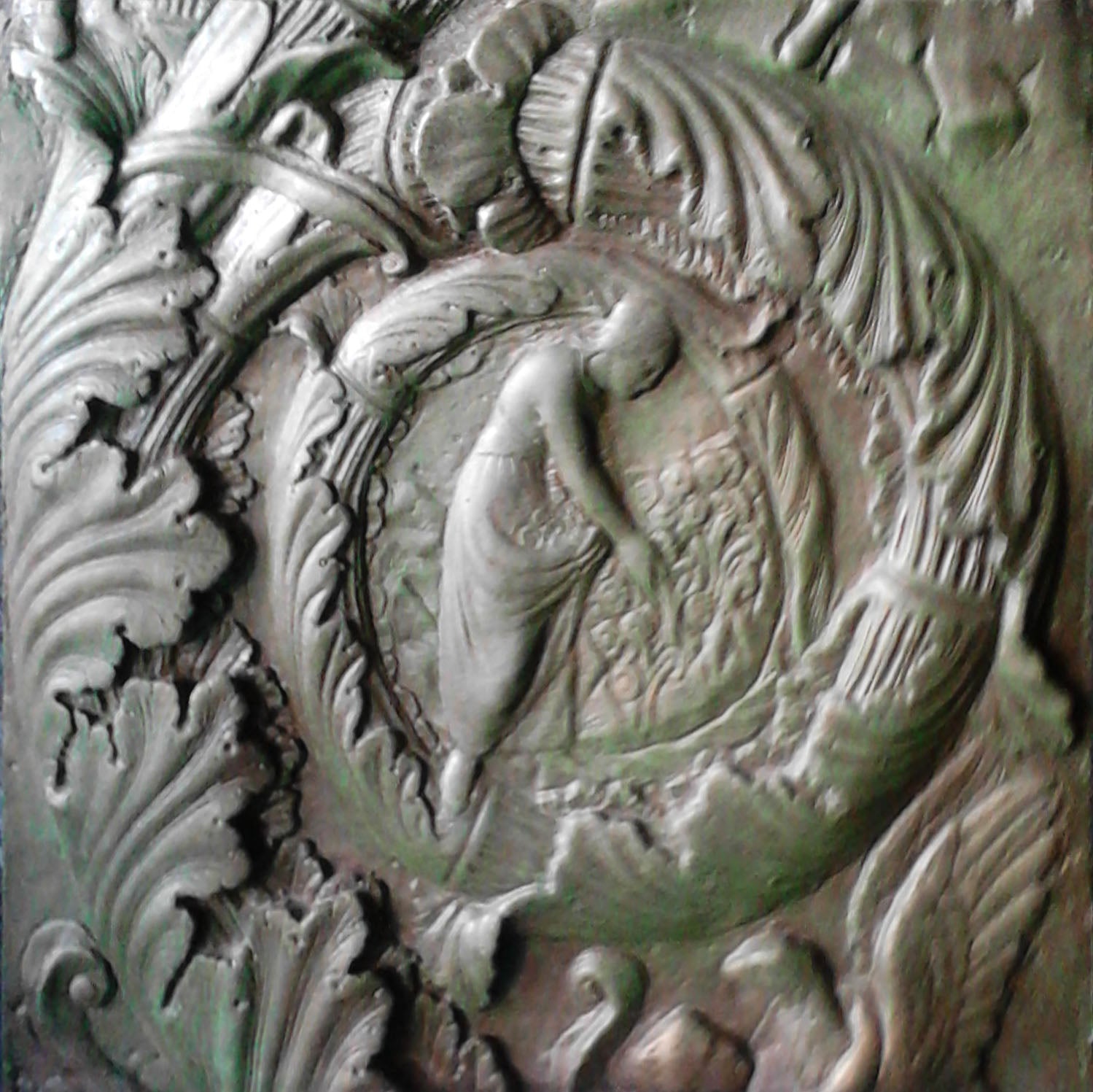 Reproduction of the bas-relief of Proserpina from the Filarete portal