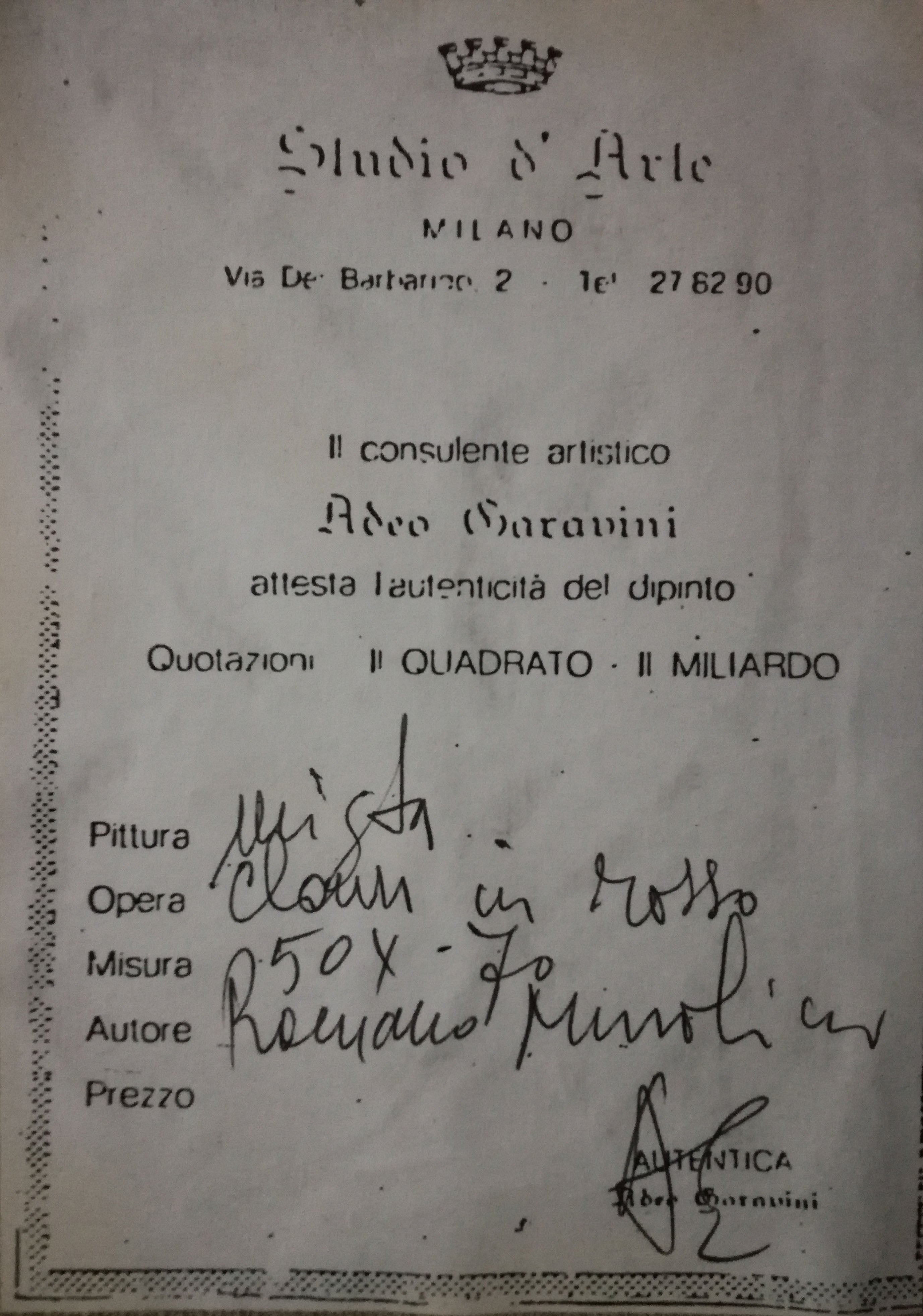 Romano Mussolini - Clown in Red