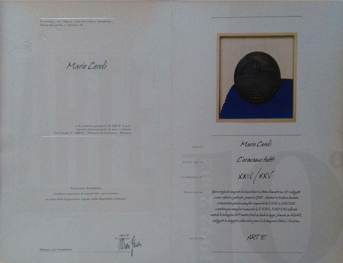 Mario Ceroli - We were all there