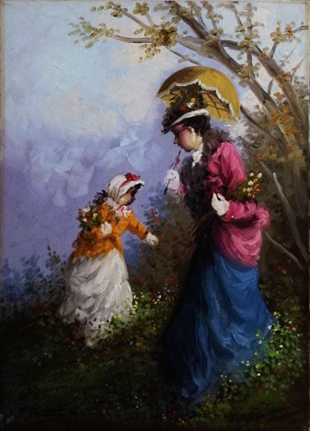P. Pantino - Ragazza sul prato