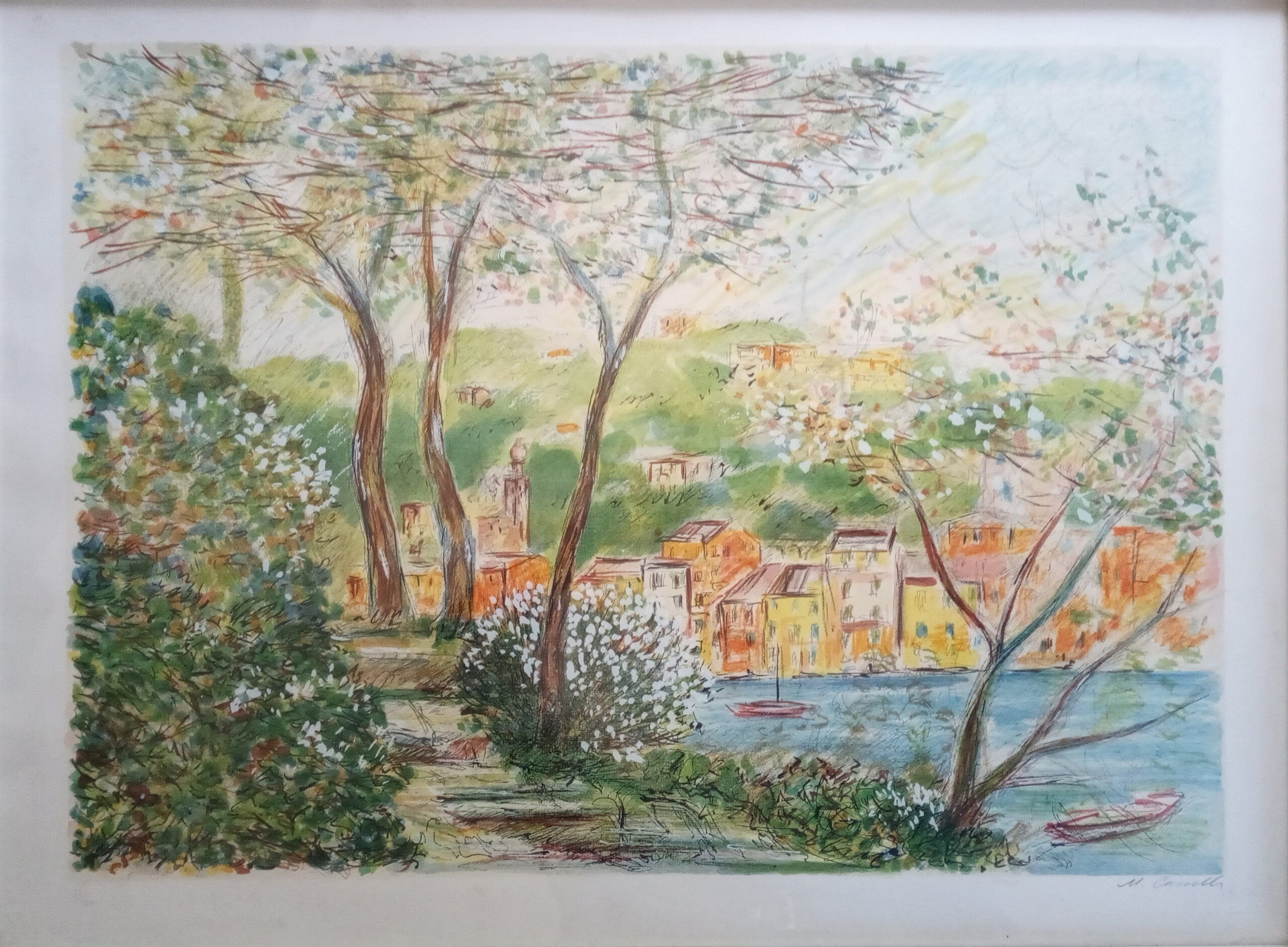 Michele Cascella - A Walk in Portofino