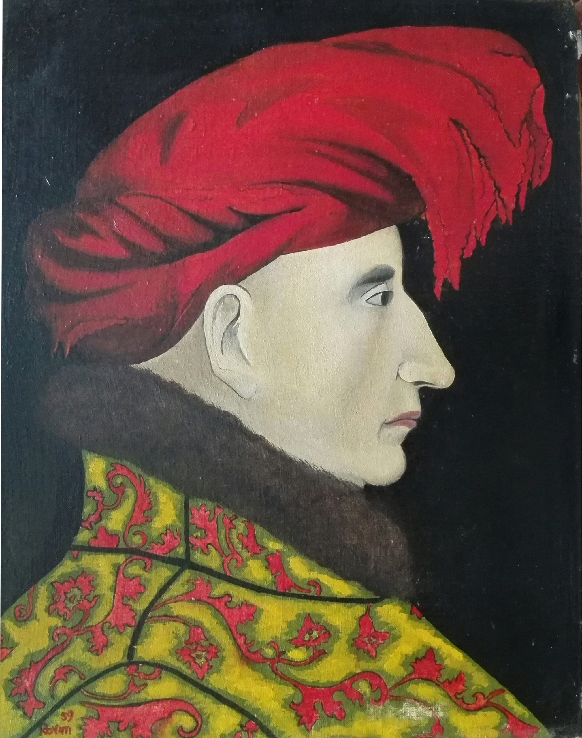 Rovati - Copia del retrato de Luis II de Anjou atribuido a Barthélemy d'Eyck